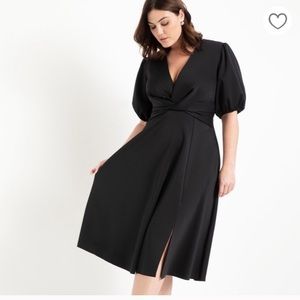 NWT Eloquii Puff Sleeve Fit and Flare Dress